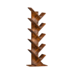 10-Tier Industrial Wood Bookshelf for Home Office Living Room Gym Floor Standing Organizer for Books CDs for Narrow Spaces