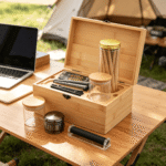 Addreen Eco-friendly Personalized Stash Box Bamboo Stash Box With Accessories With Rolling Tray - Image 2