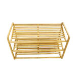 Addreen 3 Tier Modern Bamboo Shoe Display Shelf Durable Eco-friendly Free Standing Shoe Organizer Shoe Rack 12-13 Pair Capacity - Image 2