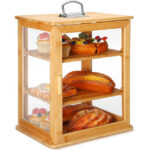 Addreen ABB-33 Three-Layer Single-Door Bamboo Bread Bin Large Capacity Eco-Friendly Multifunctional Freshness Preservation