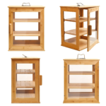 Addreen ABB-33 Three-Layer Single-Door Bamboo Bread Bin Large Capacity Eco-Friendly Multifunctional Freshness Preservation - Image 2