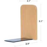 Addreen Adjustable Bamboo Bookends Natural Wood Non-Skid Book Stand for Reading for Office Desktop Book Holder - Image 2