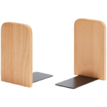 Addreen Adjustable Bamboo Bookends Natural Wood Non-Skid Book Stand for Reading for Office Desktop Book Holder - Image 3