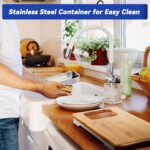 Addreen Bamboo Cutting Board with Stainless Steel Container Modern-Style Disposable Kitchenware for Meal Prep and Serving Juices - Image 3