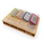 Addreen Bamboo Wood Chopping Cutting Board With With 4 Pieces Containers Kitchen Large Custbamboola De Cortar Solid Customized - Image 2