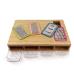 Addreen Bamboo Wood Chopping Cutting Board With With 4 Pieces Containers Kitchen Large Custbamboola De Cortar Solid Customized - Image 3