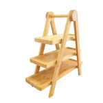 Addreen Bamboo Wood Multifunctional Shelving Home Kitchen Living Room Vegetables Three-layer Food Tray Solid Bamboo