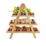 Addreen Bamboo Wood Multifunctional Shelving Home Kitchen Living Room Vegetables Three-layer Food Tray Solid Bamboo - Image 2