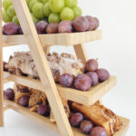 Addreen Bamboo Wood Multifunctional Shelving Home Kitchen Living Room Vegetables Three-layer Food Tray Solid Bamboo - Image 3