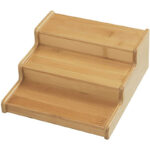 Addreen Classics Bamboo Premium Wood 3-Tier Step Shelf Spice & Seasoning Storage Rack Organizer for Kitchen - Image 3