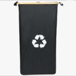 Addreen Customization 100 L Bamboo Black Kitchen Recycling Bin Deposit Bottle Storage Recycling Bottle Basket - Image 3