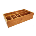 Addreen Customized 9 Compartment Bamboo Desktop Storage Box Rectangle Makeup & Essential Oil Organizer Factory Wholesale - Image 3
