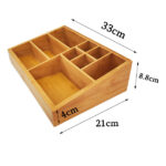 Addreen Customized 9 Compartment Bamboo Desktop Storage Box Rectangle Makeup & Essential Oil Organizer Factory Wholesale - Image 4