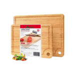 Addreen Eco-Friendly Bamboo Cutting Board Set Durable Wooden Chopping Blocks for Christmas Gifts Rectangle Shape