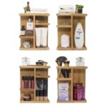 Addreen Eco-Friendly Bamboo Rotating Makeup Organizer Bamboo Skincare Cosmetic and Vanity Carousel for Bedroom Bathroom - Image 2