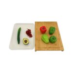 Addreen Eco-friendly Bamboo Cutting Board With Tray Wooden Chopping Board With Containers for Kitchen