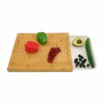 Addreen Eco-friendly Bamboo Cutting Board With Tray Wooden Chopping Board With Containers for Kitchen - Image 2