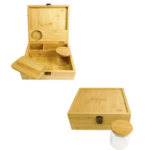 Addreen Eco-friendly Personalized Stash Box Bamboo Stash Box With Accessories With Rolling Tray - Image 4