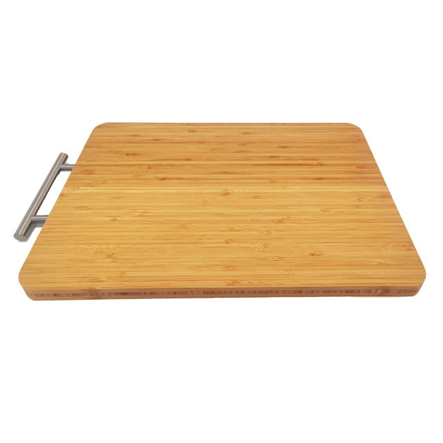 Addreen Factory Wholesale Kitchen Accessories Solid Natural Cutting Board Bamboo Wood With Stainless Steel Handle01 Addreen Factory Wholesale Kitchen Accessories Solid Natural Cutting Board Bamboo Wood With Stainless Steel Handle - Image 1