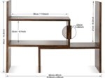 Addreen Freestyle Assemble Wood Desk Organizer Expandable Desktop Bookcase Multifunctional Counter Storage Shelf - Image 3