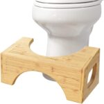Addreen Height Thick Board Non-slip Bamboo Toilet Stool for Bathroom - Image 2