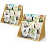 Addreen High Quality 4-Layer Acrylic Bamboo Display Stand Fashionable Multiple Use Storage Rack for Postcards Cartoons Books - Image 2