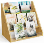 Addreen High Quality 4-Layer Acrylic Bamboo Display Stand Fashionable Multiple Use Storage Rack for Postcards Cartoons Books - Image 3