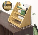 Addreen High Quality 4-Layer Acrylic Bamboo Display Stand Fashionable Multiple Use Storage Rack for Postcards Cartoons Books - Image 4