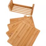 Addreen High Quality Bamboo 1.5cm Thick 4 Pack Rectangle Cutting Board Set Dishwasher Safe Eco-Friendly - Image 3