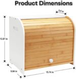 Addreen High Quality Bamboo Roll-Top Double-Layer Eco-Friendly Modern 2-Compartment High Capacity Food Grade Bread Storage - Image 2