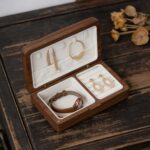 Addreen High Quality Black Walnut Solid Wood Jewelry Storage Box Portable Travel Display Case for Earrings Rings Necklaces - Image 2