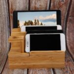 Addreen Hot Sale Addreen Home Office Bamboo Charging Rack Storage Box Mobile Phone Watch Storage Rack Organizer - Image 3