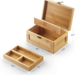 Addreen Hot Sale Custom Market Rectangle Bamboo Office Storage Organizer Box