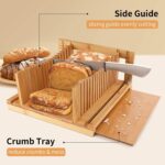Addreen Large Capacity Assembly Food Storage Kitchen Bamboo Wood Bread Box - Image 3