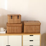 Addreen Latest Design Set of 3 Handmade Bamboo Storage Baskets Household Sundries Toys Laundry Cloth Home Decoration - Image 2