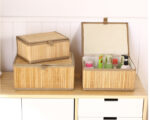Addreen Latest Design Set of 3 Handmade Bamboo Storage Baskets Household Sundries Toys Laundry Cloth Home Decoration - Image 3