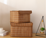 Addreen Latest Design Set of 3 Handmade Bamboo Storage Baskets Household Sundries Toys Laundry Cloth Home Decoration - Image 4