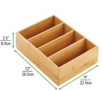 Addreen Latest Minimalist Bamboo Container Coffee Condiment Organise Wood Tea Box Organizer - Image 4