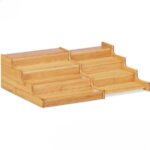 Addreen MillTu Bamboo Spice Rack Organizer for Cabinet 3 Tier Countertop Step Spice Shelf for Kitchen Storage and Organizer