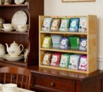 Addreen Modern 3 Tier Natural Bamboo Tea Bag Organizer - Multi-Functional Storage Box - Image 2