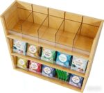 Addreen Modern 3 Tier Natural Bamboo Tea Bag Organizer - Multi-Functional Storage Box - Image 3