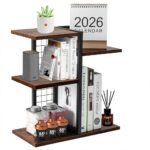 Addreen Modern 3 Tier Wood Desk Bookshelf Adjustable and Durable Design Compact Vertical Storage Organizer Perfect - Image 2