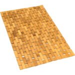 Addreen Modern Design Natural Bamboo Wood Bath Mat Lattice Rectangular Spa Sauna Bathtub Floor Rug Machine Made for Home - Image 3
