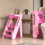 Addreen Modern Simple Children's High Stool Foldable Learning Tower Kid Ladder and Stool Foldable Children's High Step Stool - Image 3