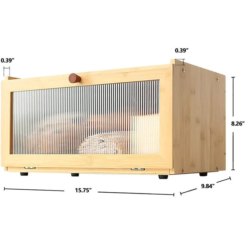 Addreen Natural Wood Bamboo Bread Box for Kitchen Large Capacity Loaf Bread Storage Container Bin With Stacking Function01 Addreen Natural Wood Bamboo Bread Box for Kitchen Large Capacity Loaf Bread Storage Container Bin With Stacking Function - Image 1