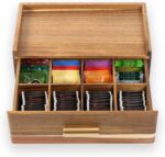 Addreen New Design Acacia Wood Tea Bag Organizer With Small Drawer Wooden Storage Box - Image 3