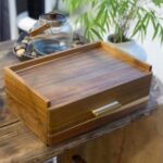 Addreen New Design Acacia Wood Tea Bag Organizer With Small Drawer Wooden Storage Box - Image 4