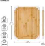 Addreen Nonslip 11x14 Inch Bamboo Wood Cutting Board With Juice Groove - Image 2