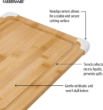 Addreen Nonslip 11x14 Inch Bamboo Wood Cutting Board With Juice Groove - Image 3