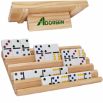 Addreen Premium Bamboo Mahjong Racks Sturdy Tile Holders With Smooth Polished Surface Practical Game Accessories
